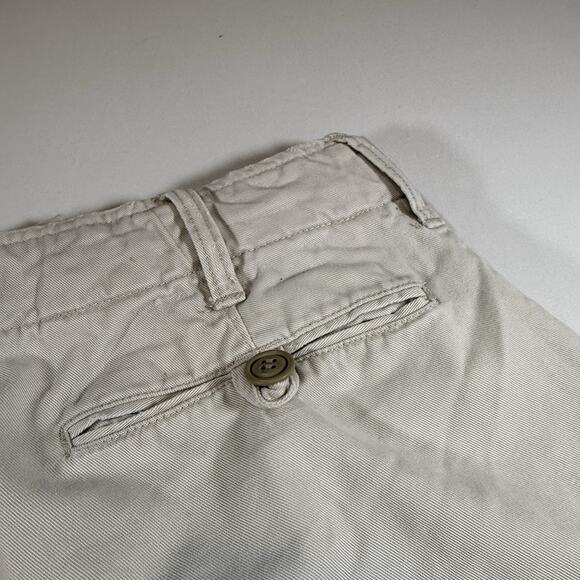 Abercrombie Vintage Logo Chino 10” Inseam Shorts Size 30 Solid Beige Mns 30 - Picture 5 of 15